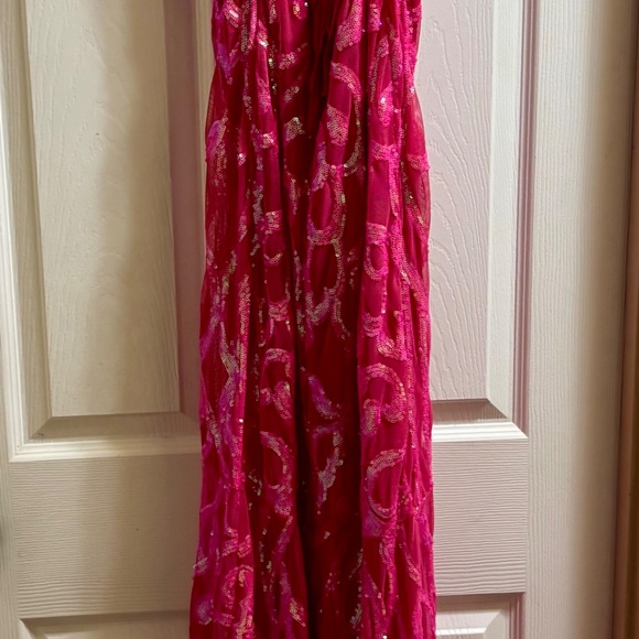 Hot Pink Prom Dress - Picture 3 of 4